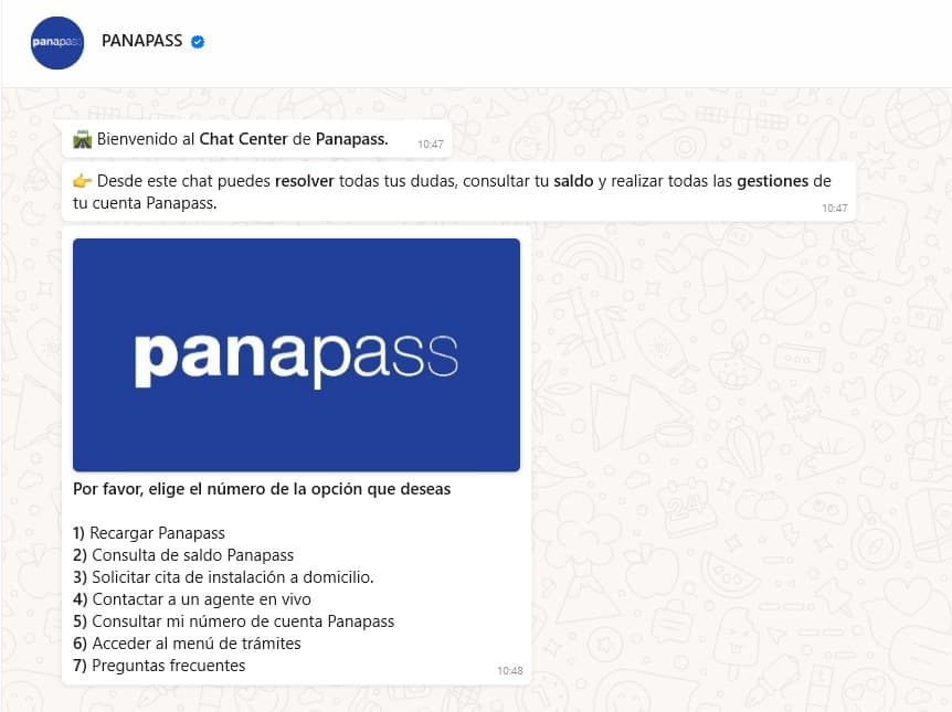 Panapass WhatsApp